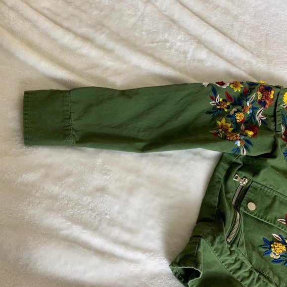 Zara Green Embroidered Jacket - Picture 5 of 16